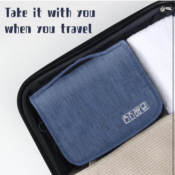 Travel Toiletry Bag Hanging Toiletry Bag Water-Resistant， Makeup Cosmetic Bag - Picture 8 of 9